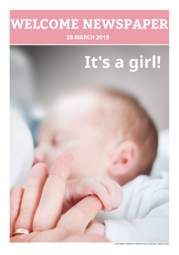 Make your own newspaper birth announcement Happiedays